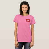Tunesische vlag en Kaart dk T-Shirt (Voorkant volledig)
