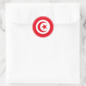 tunesische vlag klassieke ronde sticker (Tas)