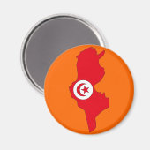 Tunesische vlag magneet (Voorkant / Achterkant)