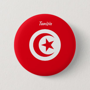 Tunesische vlag ronde Button