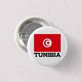 Tunesische vlag ronde button 3,2 cm (Voorkant /achterkant)