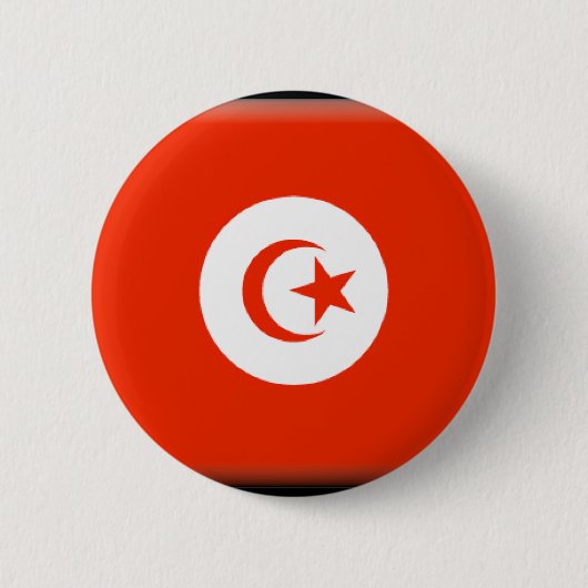 Tunesische vlag ronde button 5,7 cm (Voorkant)