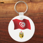 Tunesische vlag-Sleutelhanger Sleutelhanger (Voorkant)