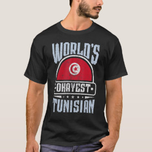 Tunesische vlag Voorgezeten Tunesiërs Mannen & vro T-shirt