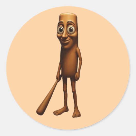 tung sahur ronde sticker (Voorkant)