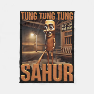 Tung Tung Sahur Ai Monster Italiaans Brainrot K Fleece Deken