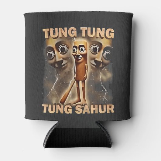 Tung tung sahur Brainrot Meme Blikjeskoeler (Voorkant)