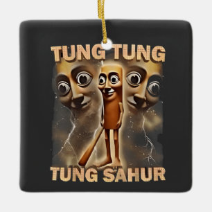 Tung tung sahur Brainrot Meme Keramisch Ornament