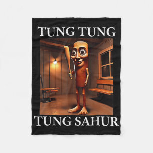 Tung Tung Sahur Italiaanse Hersenrot Meme Grappig Fleece Deken