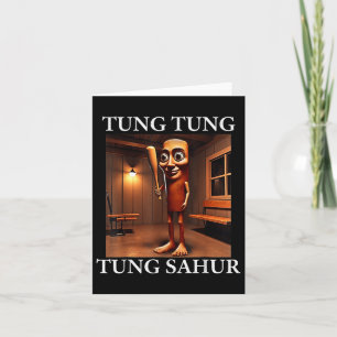 Tung Tung Sahur Italiaanse Hersenrot Meme Grappig Kaart
