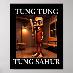 Tung Tung Sahur Italiaanse Hersenrot Meme Grappig Poster