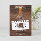 Tung tung sahur verjaardagsuitnodiging kaart (Staand voorkant)