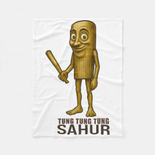 Tung Tung Tung Sahur - Grappige Italiaanse Brainro Fleece Deken