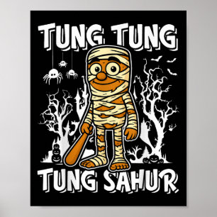 Tung Tung Tung Sahur Halloween Mummie Italiaanse H Poster