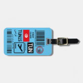 Tunis airport travel tag bagagelabel (Voorkant horizontaal)