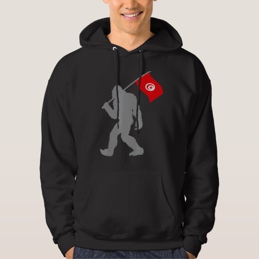 Tunis of Tunesische vlag op Tunesische vlag Hoodie (Voorkant)