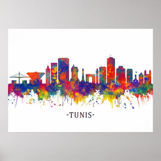 Tunis Skyline Poster (Voorkant)