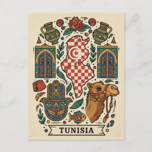 Tunis Tunesië Reizen Briefkaart