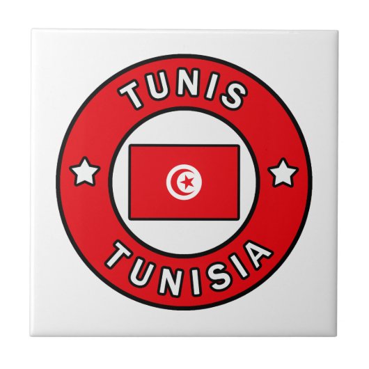 Tunis Tunesië Tegeltje (Voorkant)