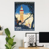 Tunis Vintage Travel Poster (Thuiskantoor)