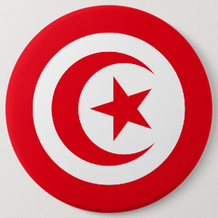 Tunisian Flag Ronde Button 6,0 Cm