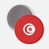 Tunisie Aimant Drapeau Fisheye (Recto/Verso)