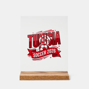 Tunisie Football 2026 Football Gras Pays Typograph