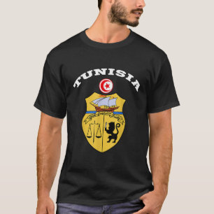 Tunisie T-shirt Armoiries Tee Drapeau souvenir Tun