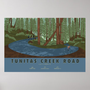 Tunitas Creek Road Wielerposter Poster