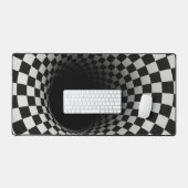 Tunnel d'illusion optique en noir et blanc (Clavier et souris)