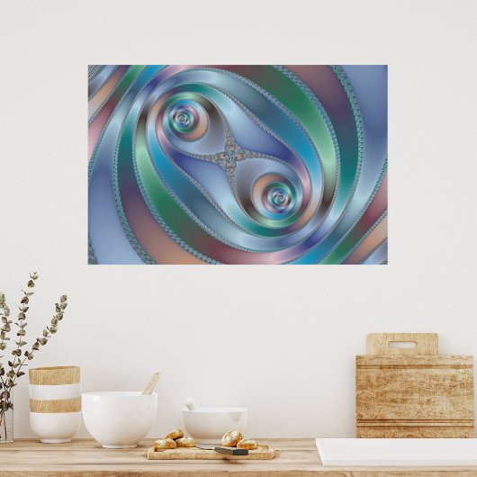 Tunnel fractionné - Poster fractal (Cuisine)