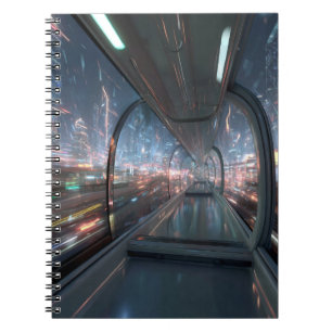 Tunnel futuriste Carnet urbain à vitesse lumineuse
