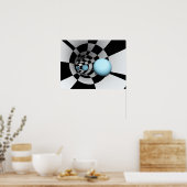 Tunnel Gecontroleerd Abstract Poster (Keuken)