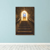 Tunnel in een oude zoutmijn canvas afdruk (Insitu (Houten vloer))
