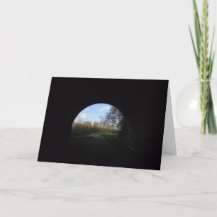 " Tunnel naar de Wereld" condoleancekaart Kaart