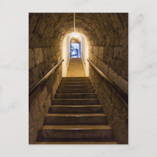 Tunnel naar een oude zoutmijn briefkaart