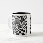 Tunnel Op Art Mug à deux tons, 11 oz (Devant gauche)