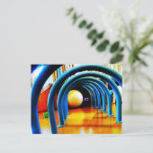 Tunnel van Fun Blue Briefkaart (Staand voorkant)