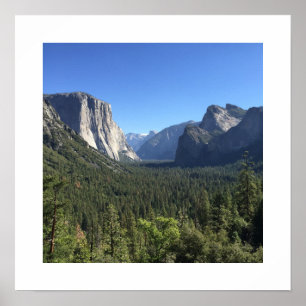 Tunnel View Yosemite Valley Blauwe Kleurenfotograf Poster