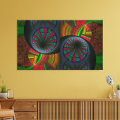 Tunneling Fractal Psychedelic Canvas Afdruk (Insitu (Woonkamer))