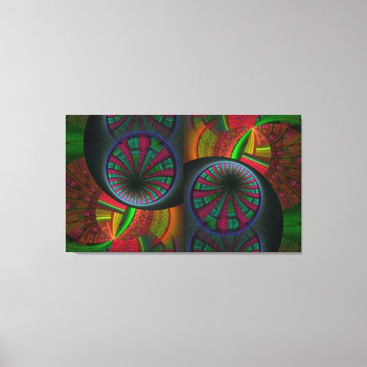 Tunneling Fractal Psychedelic Canvas Afdruk (Voorkant)