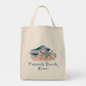 Tunnels Beach Kauai Seashells Canvas tas (Achterkant)