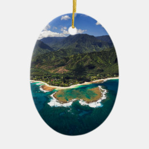 Tunnels rif op het Hawaiiaanse eiland Kauai Keramisch Ornament