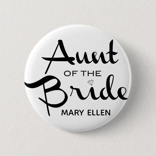 Tunt van Bride Retro Gepersonaliseerd Ronde Button 5,7 Cm (Voorkant)
