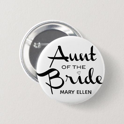 Tunt van Bride Retro Gepersonaliseerd Ronde Button 5,7 Cm (Voorkant /achterkant)