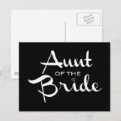 Tunt van Bride White op zwart Briefkaart (Voorkant / Achterkant)