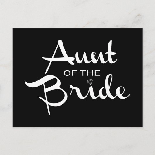 Tunt van Bride White op zwart Briefkaart (Voorkant)