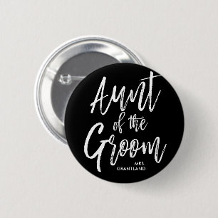 Tunt van de Groom Manuscript Wedding Ronde Button 5,7 Cm