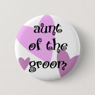 Tunt van de Groom Ronde Button 5,7 Cm