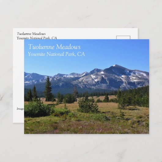 Tuolumne Meadows, Yosemite, CA-Briefkaart Briefkaart (Voorkant / Achterkant)
